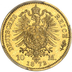 ALLEMAGNE - GERMANY Prusse, Guillaume Ier (1861-1888). 10 mark 1872, A, Berlin.