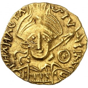 FRANCE / MÉROVINGIENS - FRANCE / MEROVINGIAN Francs, Clovis Ier (481-511). Solidus au nom d’Anastase, époque de Clovis Ier ou Clotaire II ND (500-587).