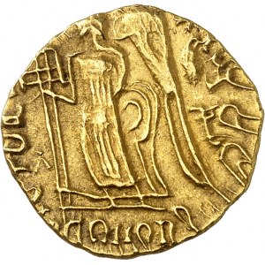 FRANCE / MÉROVINGIENS - FRANCE / MEROVINGIAN Francs, Clovis Ier (481-511). Solidus au nom d’Anastase, époque de Clovis Ier ou Clotaire II ND (500-587).