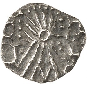 FRANCE / MÉROVINGIENS - FRANCE / MEROVINGIAN Aquitaine, Uzerche. Denier au buste stylisé sur un A, légende dérivée d’VSERCA ND (675-750), Uzerche.