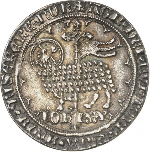FRANCE / CAPÉTIENS - FRANCE / ROYAL Jean II le Bon (1350-1364). Silver electrotype of the ND golden sheep (19th century).