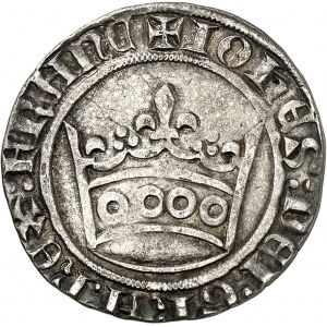 FRANKREICH / KAPITÄTEN - FRANKREICH / KÖNIG Johann II. der Gute (1350-1364). Gros blanc à la couronne, Sondermünze des Languedoc ND (1357), Montpellier oder Toulouse.