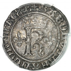 FRANCE / CAPÉTIENS - FRANCE / ROYAL Charles VIII (1483-1498). Dizain dit Karolus ND (1492-1498), B, Bourges.