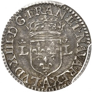 FRANCE / CAPÉTIENS - FRANCE / ROYAL Louis XIII (1610-1643). Essai du liard d’argent par N. Briot, Frappe spéciale (SP) 1625, A, Paris.