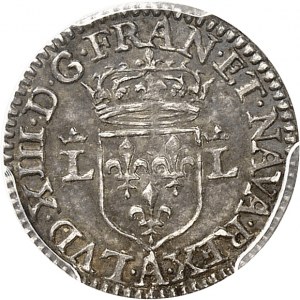 FRANCE / CAPÉTIENS - FRANCE / ROYAL Louis XIII (1610-1643). Trial of the silver liard by N. Briot, Frappe spéciale (SP) 1625, A, Paris.