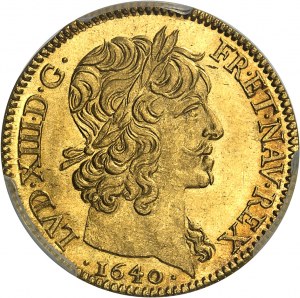 FRANCIE / CAPÉTIENS - FRANCIE / KRÁL Ludvík XIII (1610-1643). Louis d'or à la mèche courte 1640, A, Paříž.