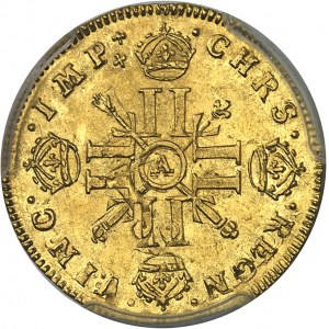 FRANCE / CAPÉTIENS - FRANCE / ROYAL Louis XIV (1643-1715). Demi-louis aux huit L et aux insignes, réformation 1702, A, Paris.