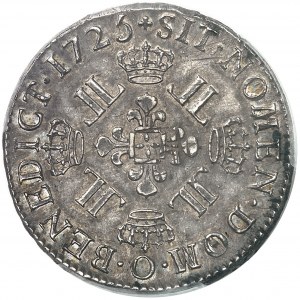 FRANCE / CAPÉTIENS - FRANCE / ROYAL Louis XV (1715-1774). Shield of eight Ls 1725, O, Riom.