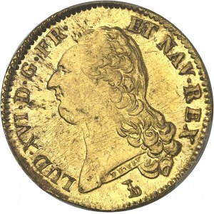 FRANCE / CAPÉTIENS - FRANCE / ROYAL Louis XVI (1774-1792). Double louis d’or à la tête nue, aspect Flan bruni (PL) 1786, 1er semestre, T, Nantes.