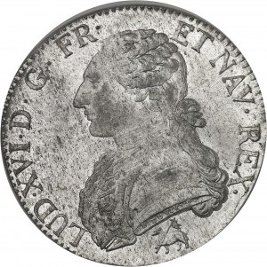 FRANCE / CAPÉTIENS - FRANCE / ROYAL Louis XVI (1774-1792). Écu aux rameaux d’olivier 1790/89, B, Rouen.