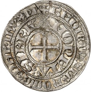 FRANCÚZSKO / FÉODALES - FRANCÚZSKO / FEUDAL Lotrinsko (vojvodstvo), Jean I. (1348-1389). Gros, napodobenina Trieru ND (cca 1380-1390), Sierck-les-Bains.