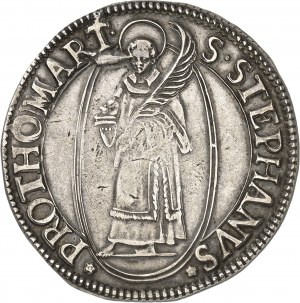 FRANCÚZSKO / FÉODALES - FRANCÚZSKO / FEUDAL Metz (mesto). Thaler so svätým Štefanom a oválnym štítom 1638, Metz.
