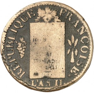FRANCE - FRANCE Convention (1792-1795). Sol à la balance FRANÇOISE 1793 - An II, MA, Marseille.