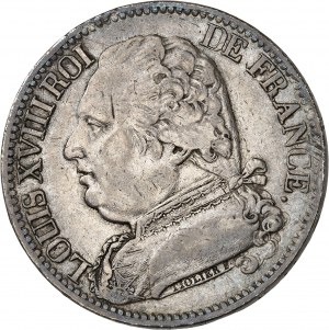 FRANCE - FRANCE Louis XVIII (1814-1824). 5 francs dressed bust 1815/4, MA, Marseille.