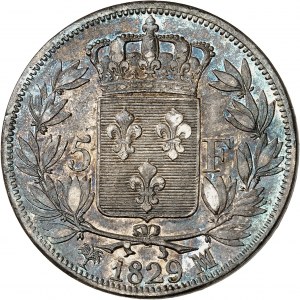 FRANCE - FRANCE Charles X (1824-1830). 5 francs, 2nd type 1829, MA, Marseille.