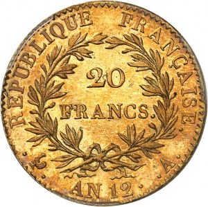 FRANCE - FRANCE Consulate (1799-1804). 20 francs Bonaparte, Premier Consul An 12 (1804), A, Paris.