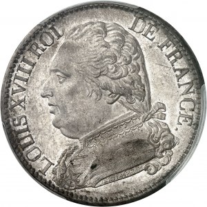 FRANCE - FRANCE Louis XVIII (1814-1824). 5 francs bust dressed 1815, Q, Perpignan.