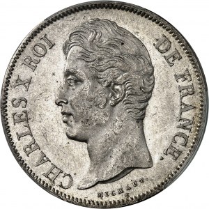 FRANCE - FRANCE Charles X (1824-1830). 5 francs, 2e type 1827, L, Bayonne.