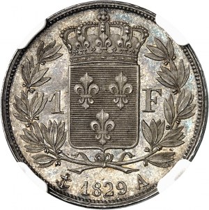FRANCE - FRANCE Charles X (1824-1830). 1 franc 1829, A, Paris.