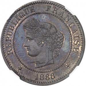 FRANCE - FRANCE IIIe République (1870-1940). Piéfort de 5 centimes Cérès 1888, A, Paris.