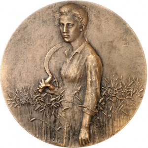 FRANCE - FRANCE IIIe République (1870-1940). Médaille, La moisson, par Jean Dampt, SAMF n° 157 1904, Paris.
