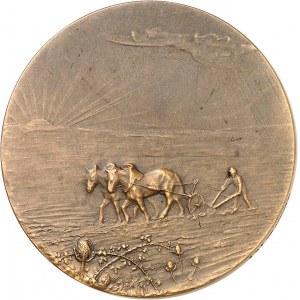 FRANCE - FRANCE IIIe République (1870-1940). Médaille, La moisson, par Jean Dampt, SAMF n° 157 1904, Paris.