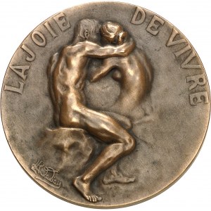FRANCE - FRANCE IIIe République (1870-1940). Médaille, La Joie de vivre par Raoul Lamourdedieu, SAMF n° 150 1906, Paris.