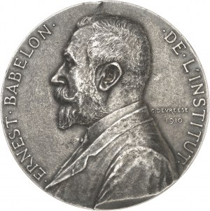 FRANCIA - FRANCIA Terza Repubblica (1870-1940). Medaglia, Ernest Babelon, Congrès international de Numismatique de Bruxelles, a cura di G. Devreese e R. Bosselt 1910, Bruxelles (A. Michaux).
