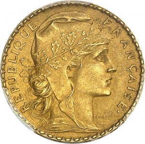 FRANKREICH - FRANKREICH III. Republik (1870-1940). 20 Franken Marianne, gebräunter Rand (PROOF) und Matt 1900, Paris.