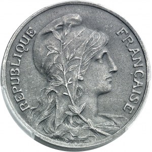FRANCE - FRANCE IIIe République (1870-1940). Essai de 25 centimes Daniel-Dupuis en aluminium, Frappe spéciale (SP) 1909, Paris.