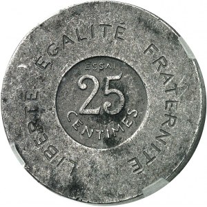FRANCE - FRANCE IIIe République (1870-1940). Essai-piéfort de 25 centimes François Rude, Frappe spéciale (SP) 1909, A, Paris.