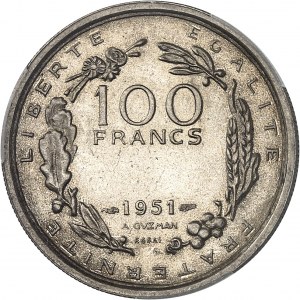 FRANCE - FRANCE IVe République (1947-1958). Trial of 100 francs grand module, 1st type, by A. Guzman, Frappe spéciale (SP) 1951, Paris.
