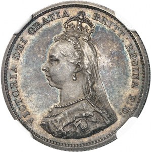 GRANDE-BRETAGNE - UNITED KINGDOM Victoria (1837-1901). Shilling, jubilé de la Reine, Flan bruni (PROOF) 1887, Londres.