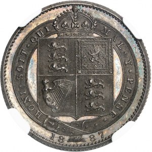 GRANDE-BRETAGNE - UNITED KINGDOM Victoria (1837-1901). Shilling, jubilé de la Reine, Flan bruni (PROOF) 1887, Londres.
