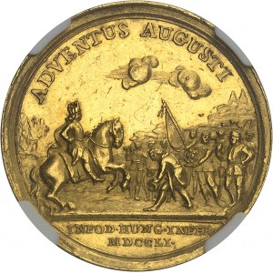HONGRIE - HUNGARY François Ier de Habsbourg-Lorraine (1745-1765). Médaille au module de 3 ducats, visite des mines de Basse-Hongrie, par Matthäus Donner 1751, Vienne.