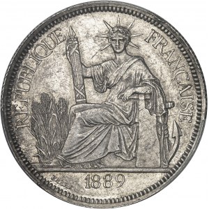 INDOCHINE - INDOCHINA IIIe République (1870-1940). Piastre 1889, A, Paris.