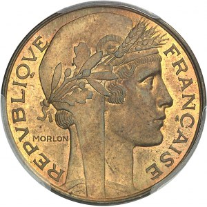 INDOCHINE - INDOCHINA IIIe République (1870-1940). Essai de 1 cent, non perforé, en bronze-aluminium, par Morlon, Frappe spéciale (SP) 19-- (1931), A, Paris.