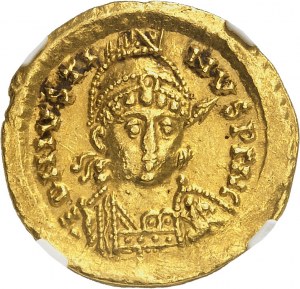 ITALY - ITALY Ostrogoths, Athalaric, Theodat or Vitiges (526-540). Solidus in the name of Justin I ND (530-539), Rome ?