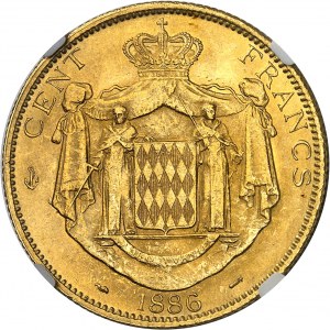 MONACO - MONACO Charles III (1853-1889). 100 (One hundred) francs 1886, A, Paris.