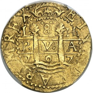 PÉROU - PERU Philippe V (1700-1746). 8 escudos 1707 LH, Lima.