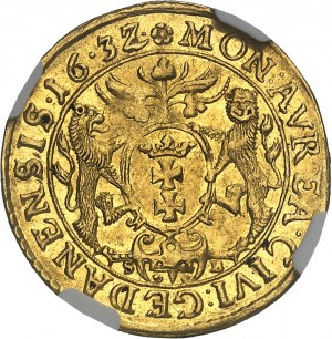 POLOGNE - POLAND Sigismond III Vasa (1587-1632). Ducat 1632/1 SB, Gdansk (Dantzig).