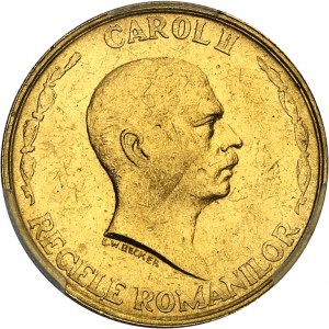 ROUMANIE - ROMANIA Carol II (1930-1940). 20 lei, 10e anniversaire de règne 1930-1940, Bucarest.