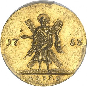 RUSSIE - RUSSIA Élisabeth (1741-1761). Ducat d’Or, Frappe spéciale (SP) 1753, Moscou (red mint).
