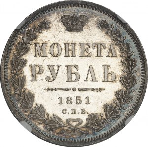 RUSSIE - RUSSIA Nicolas Ier (1825-1855). Rouble 1851 ПA, СПБ, Saint-Pétersbourg.
