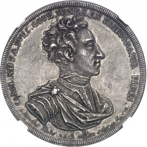 SUÈDE - SWEDEN Charles XII (1697-1718). Thaler pour la Paix d’Altranstädt de 1707 et son accord d’exécution de Breslau en 1709, 2e type 1709, Szczecin (Stettin).