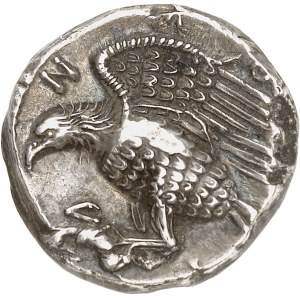 Bruttium, Locres. Nomos ou statère ND (320-280 av. J.-C.), Locres.