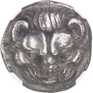 Bruttium, Rhégion. Tétradrachme ND (415-387 av. J.-C.), Rhégion.