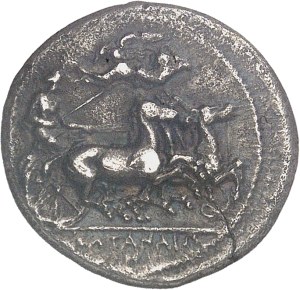 Sicily, Catania. Unsigned drachma in the style of Evainetes ND (c.405 BC), Catania.