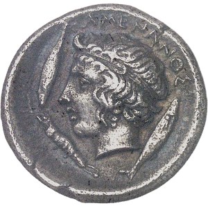 Sicile, Catane. Drachme non signée, dans le style d’Évainètes ND (c.405 av. J.-C.), Catane.