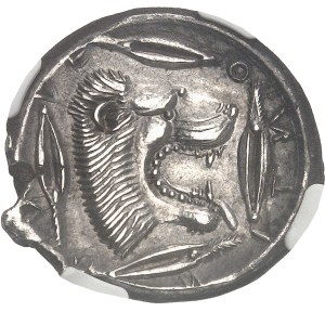 Sicile, Leontini. Tétradrachme ND (475-460 av. J.-C.), Leontini.